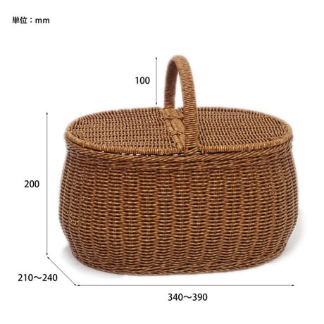 ラタンシリーズオーバルピクニックバスケット
