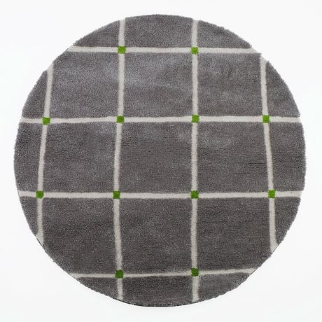 plaidpatternサークルラグ