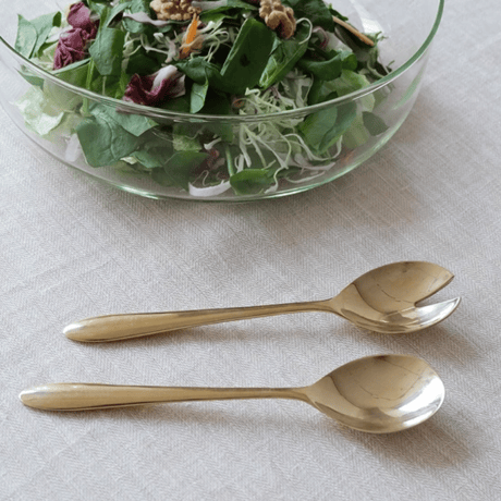 brass salad server 先割れスプーン