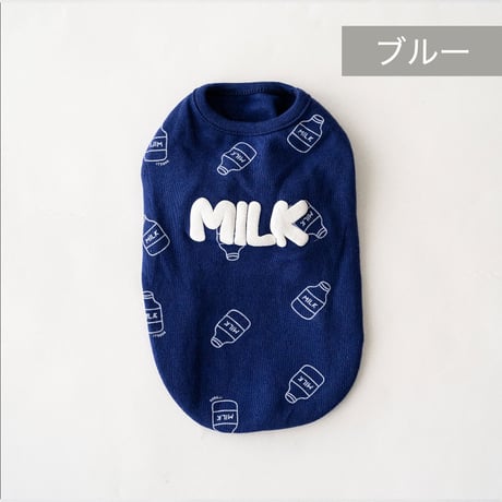 petme ミルク柄トレーナー yellow / blue