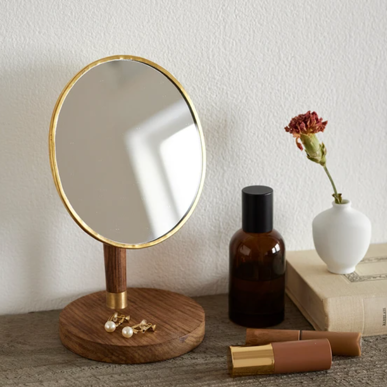 ☆定価37584円☆オーバル　スタンドミラー　BR/CM ☆定価37584円☆オーバルスタンドミラーBR/CM