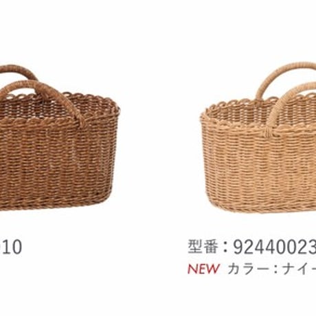 ラタンシリーズオーバルハンドルバスケット