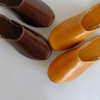 レザーステッチ ルームシューズ