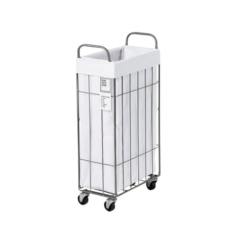 WIRE ARTS & PRO FOLDING LAUNDRY BASKET with CASTER 40L SLIM / ランドリーバスケット