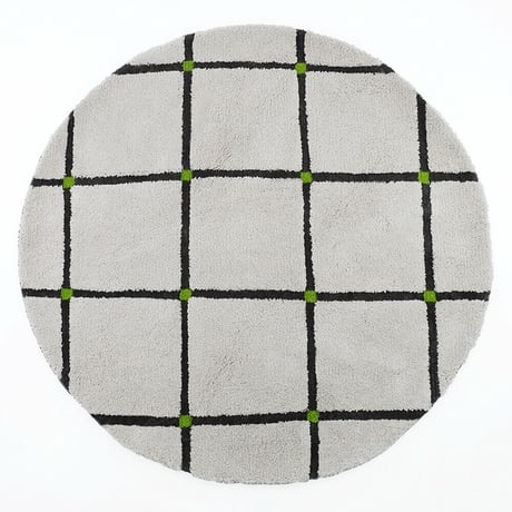 plaidpatternサークルラグ