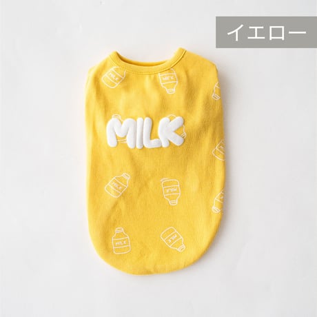 petme ミルク柄トレーナー yellow / blue