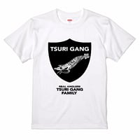 TSURIGANG エギロゴ　Tシャツ　ホワイトver.2