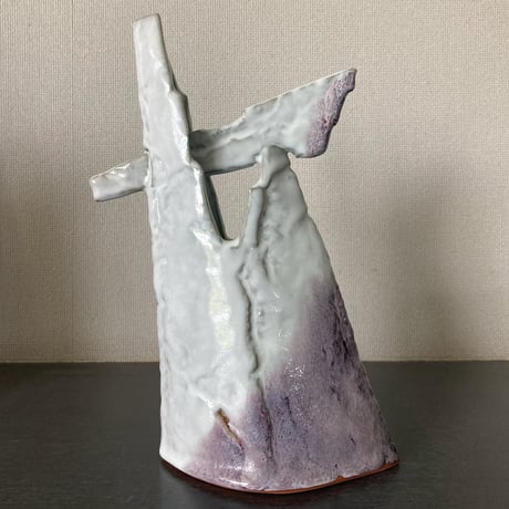 藤色石目手桶花器【桐箱入】