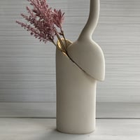 ミニ花入・一輪刺（円錐・掛分） | 萩焼 窯元 緑栄窯 Ryokuei