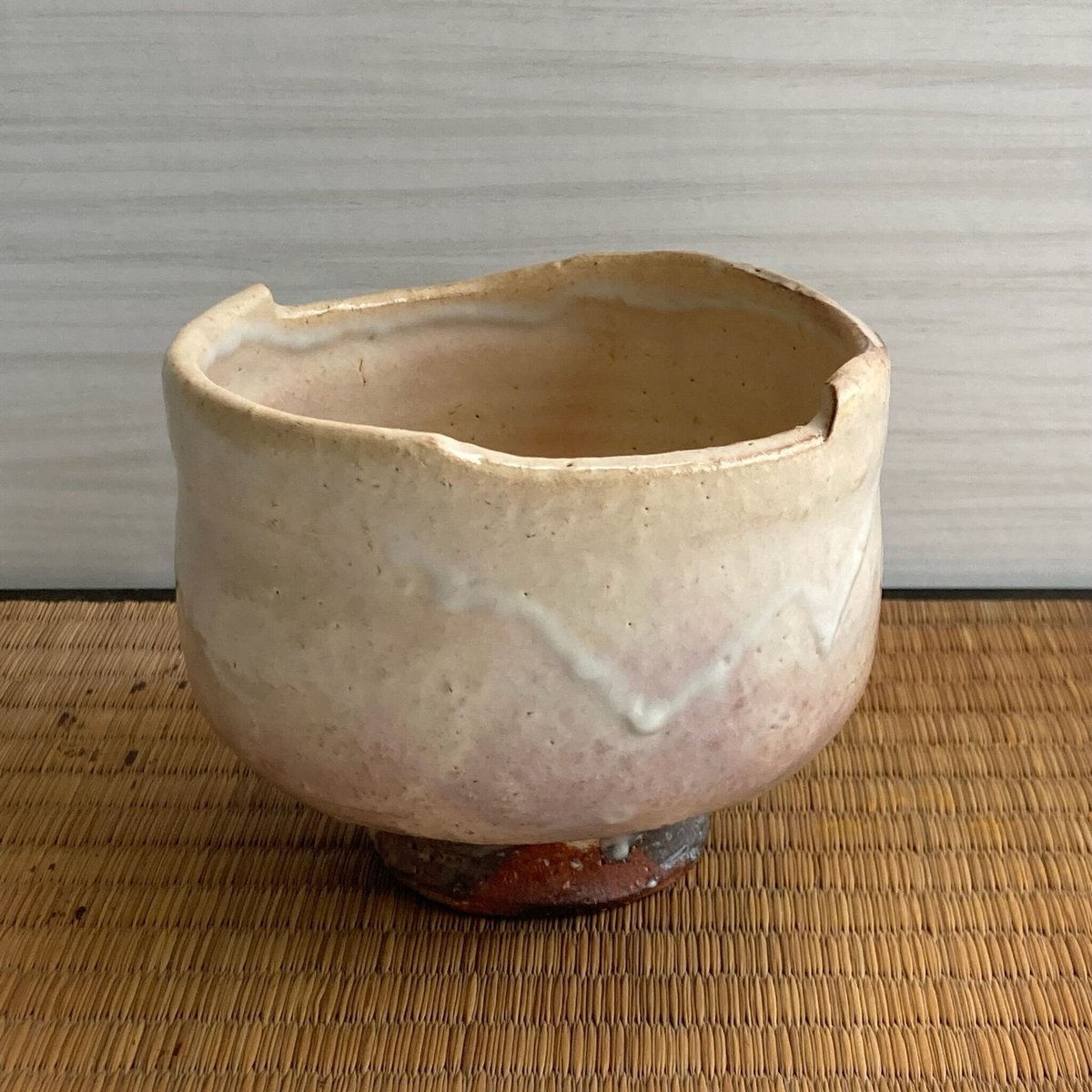 茶碗 陶器 抹茶碗 桐箱入り 筆洗抹茶碗【桐箱入】 | 萩焼 窯元 緑栄窯 Ryokuei-オンラインショップ-