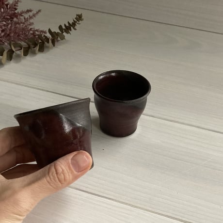 ぐい呑（紅萩）一個