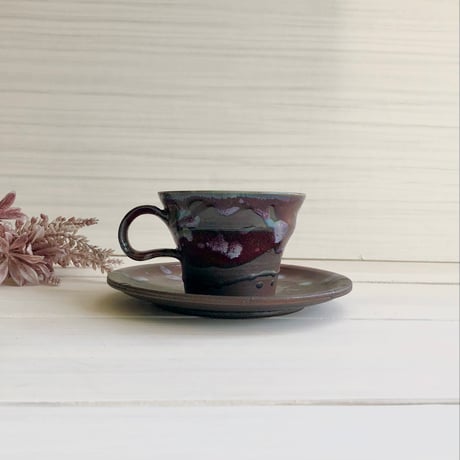 夜桜コーヒーカップ＆ソーサー（エッジライン）