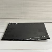 黒釉筆滴スレート皿