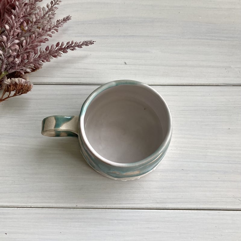コーヒーカップ（緑風）台形 | 萩焼 窯元 緑栄窯 Ryokuei-オンライン