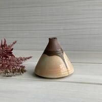 ミニ花入・一輪刺（円錐・掛分）