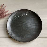 丸皿（筆滴黒）