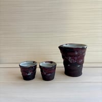 夜桜酒器セット（筒）