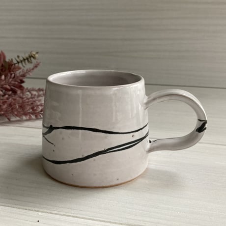コーヒーカップ（筆滴白）台形型