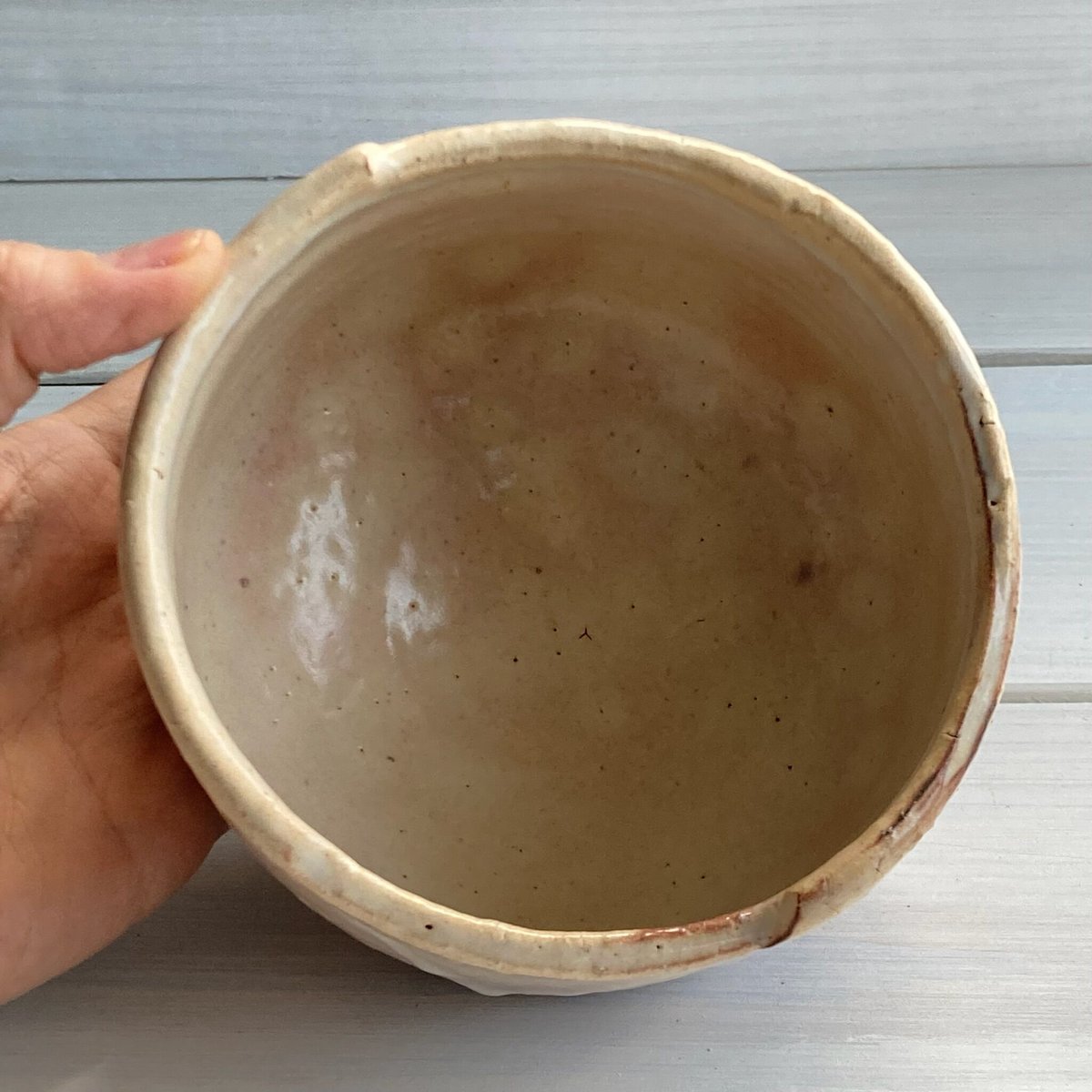 筆洗抹茶碗【桐箱入】 | 萩焼 窯元 緑栄窯 Ryokuei-オンライン