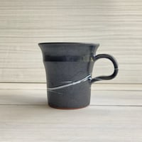 黒釉筆滴マグカップ（エッジライン）