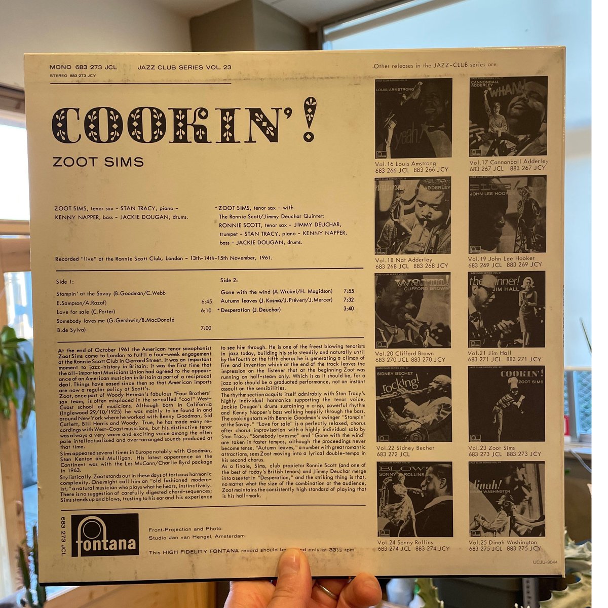 ZOOT SIMS/COOKIN'/国内盤/jkt&disc美盤 | awesome_today
