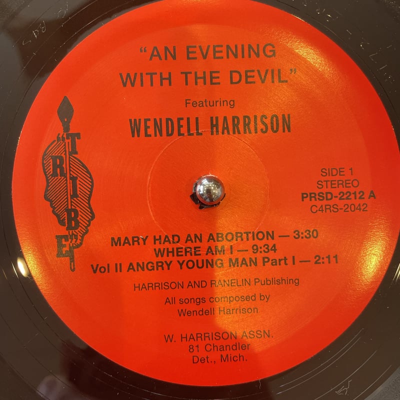 WENDELL HARRISON/AN EVENING WITH THE DEVIL/US R...