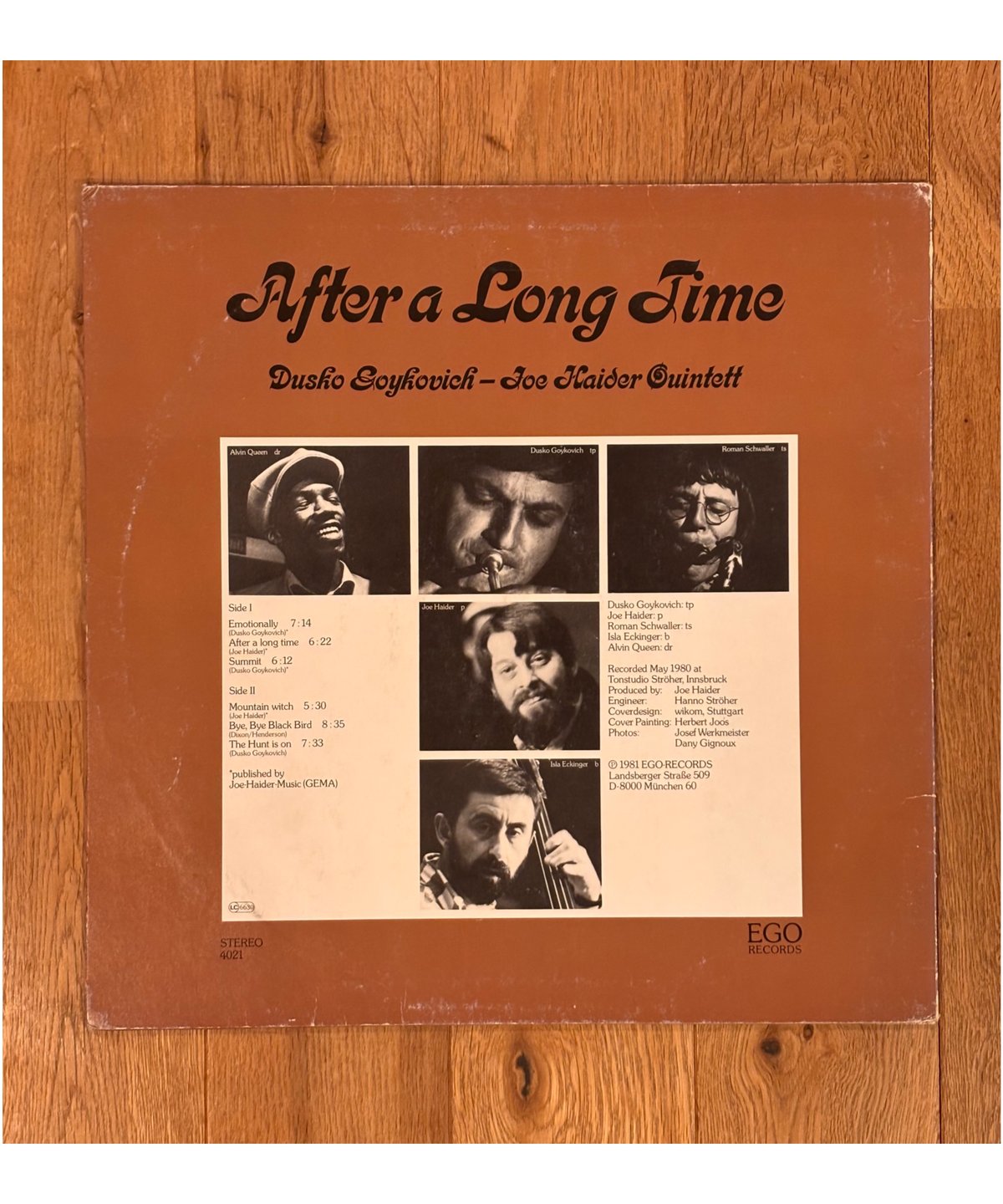 Dusko Goykovich, Joe Haider Quintett/After A Lo