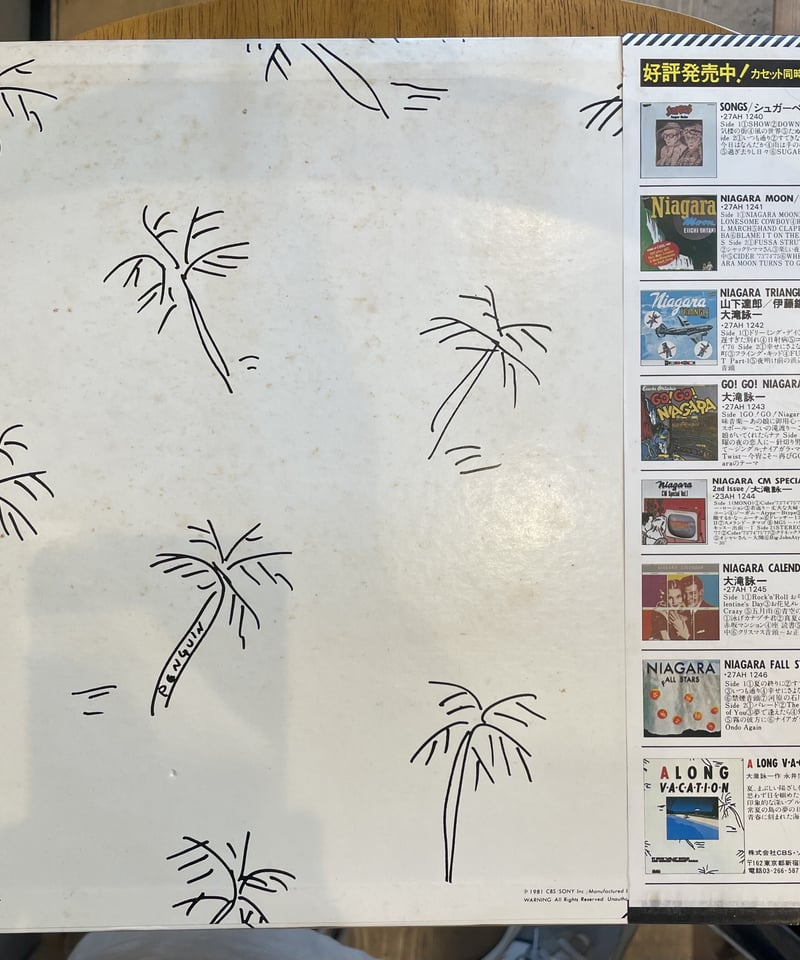 大滝詠一/ロング・バケーション/Niagara/帯付き/インサート