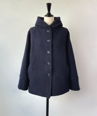 mao made　圧縮ウール フーディー ラグラン ジャコット（ネイビー）