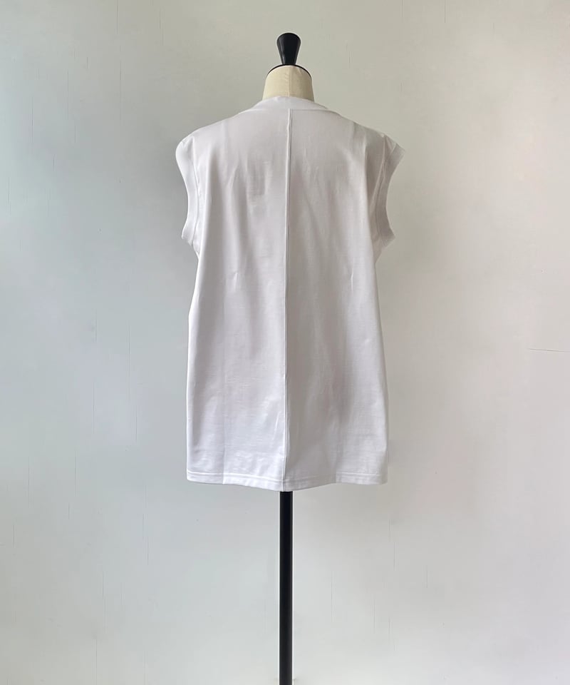 anana コットン ノースリーブ ワイドTee（ホワイト） | HENNES_KURAKUEN