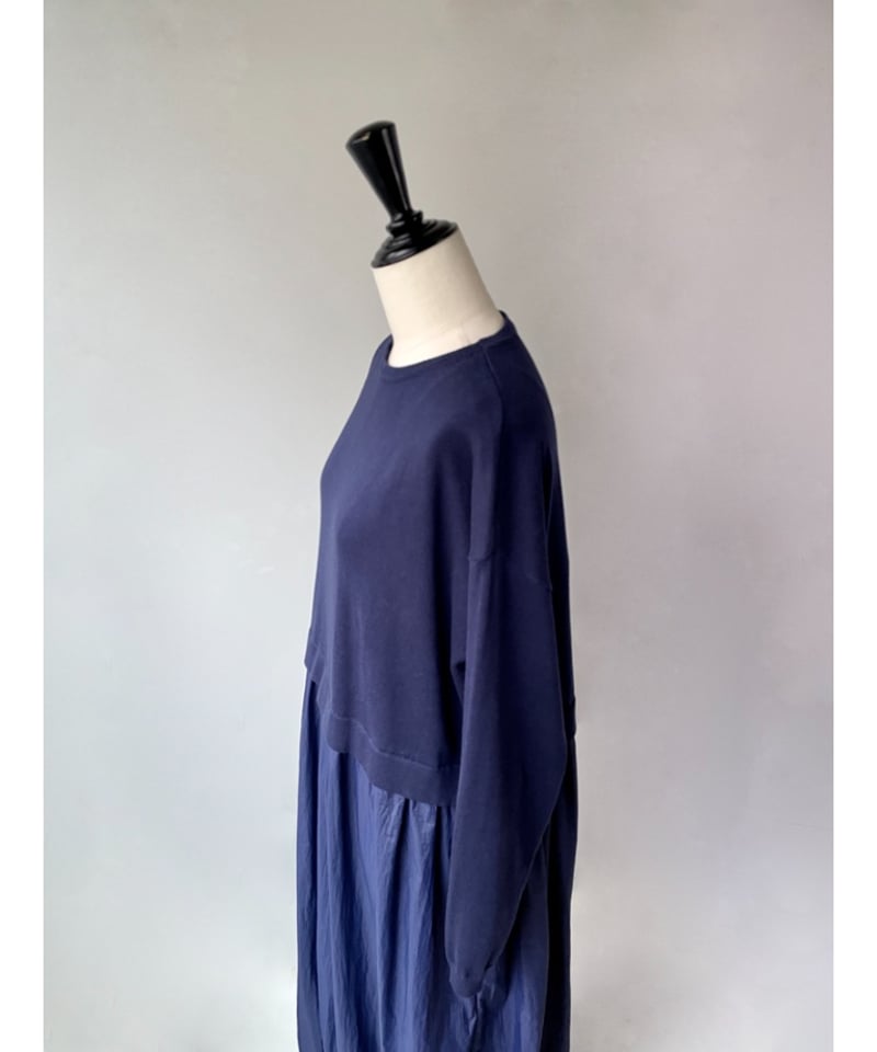 Rene ルネ　異素材バルーンワンピース　未使用 異素材切替変形ポケットバルーンワンピース 26-0038｜40代 50代