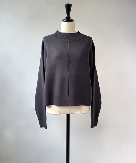 SUGARROSE　クロップド 2WAYデザイン ニット（チャコールグレー）