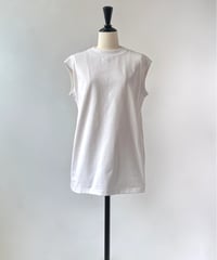anana　コットン ノースリーブ ワイドTee（ホワイト）