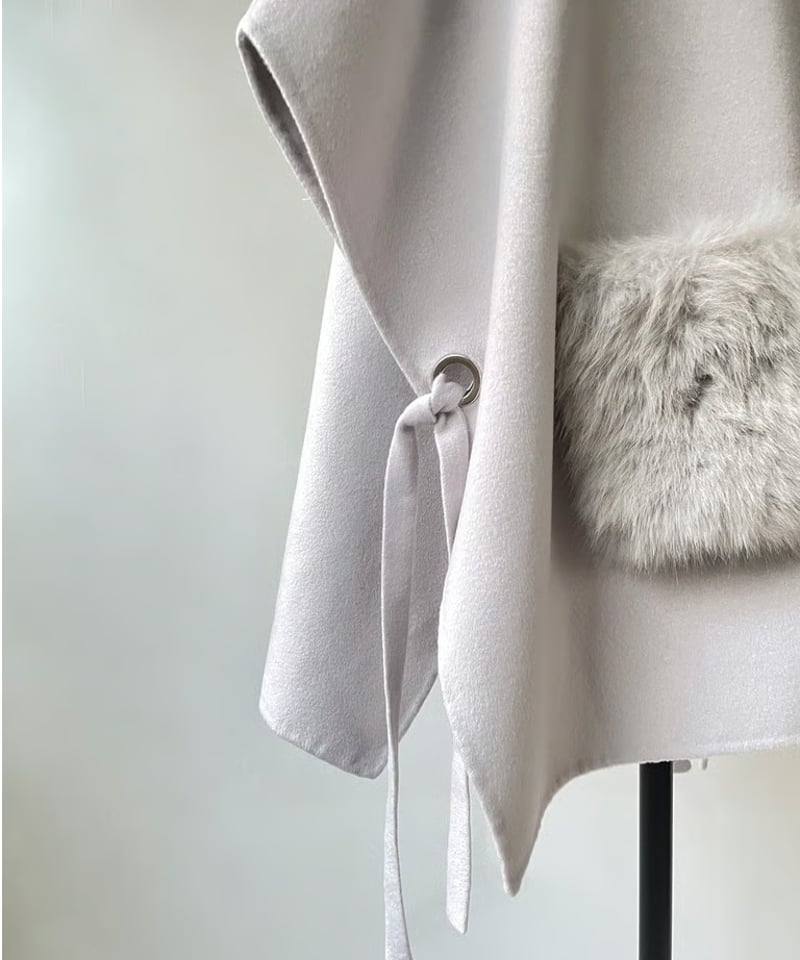 ライトグレー ファーコート フリーサイズ SHAGGIE グレー ファーコート フリーサイズ SHAGGIE グレー ファー