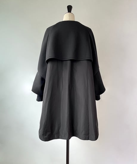 Neo Anemos　レイヤードデザイン ドッキング ZIPコーディガン（ブラック）