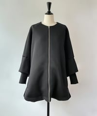 Neo Anemos　レイヤードデザイン ドッキング ZIPコーディガン（ブラック）