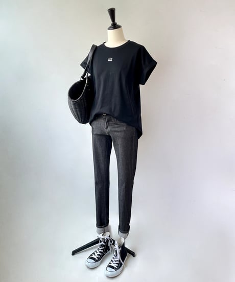 anana　new new チビフロッキーロゴTee（ブラック×オフ）