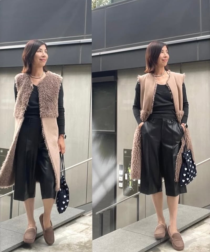 Rene ボアロングジレ 34 美品 Rene ボアロングジレ 34 美品