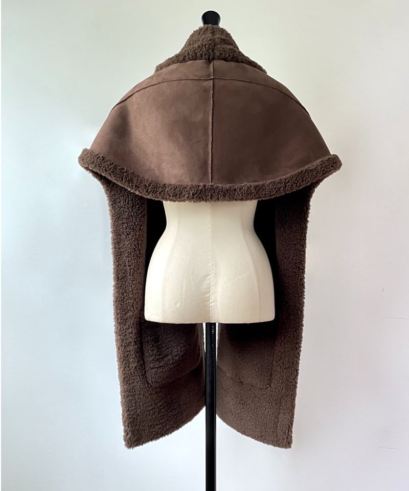 anana 4WAYリバーシブル ボアストール（ブラウン） | HENNES_KURAKUEN