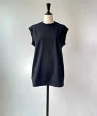 anana　コットン ノースリーブ ワイドTee（ブラック）