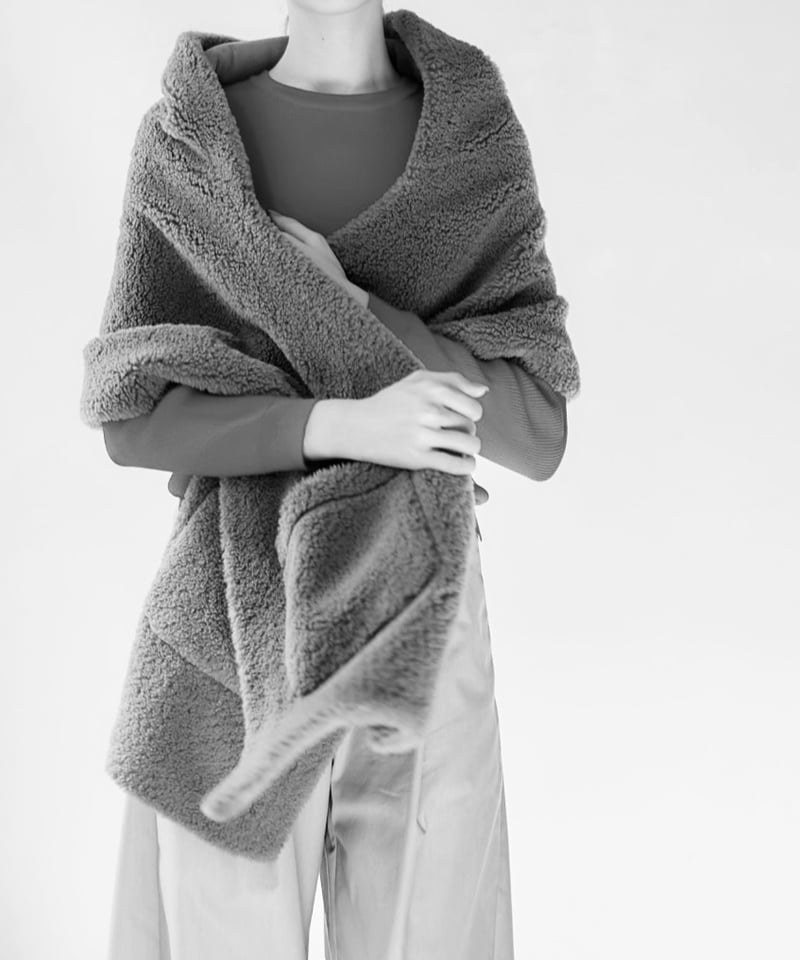 anana 4WAYリバーシブル ボアストール（ブラウン） | HENNES_KURAKUEN