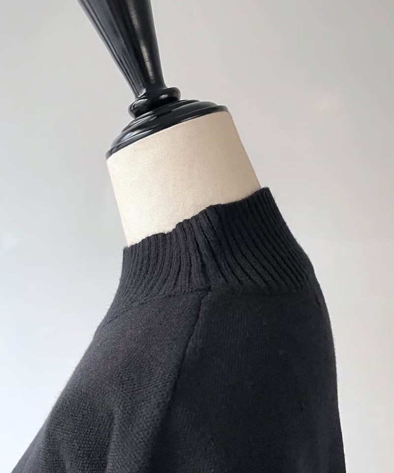 SUGARROSE ダブルジャガード ハイネックプルオーバー（ブラック