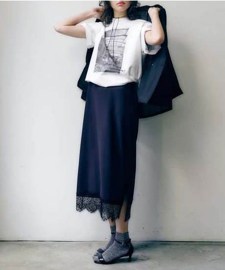 anana　CAPPABAZAAR フォトTee（ホワイト×ブラック）