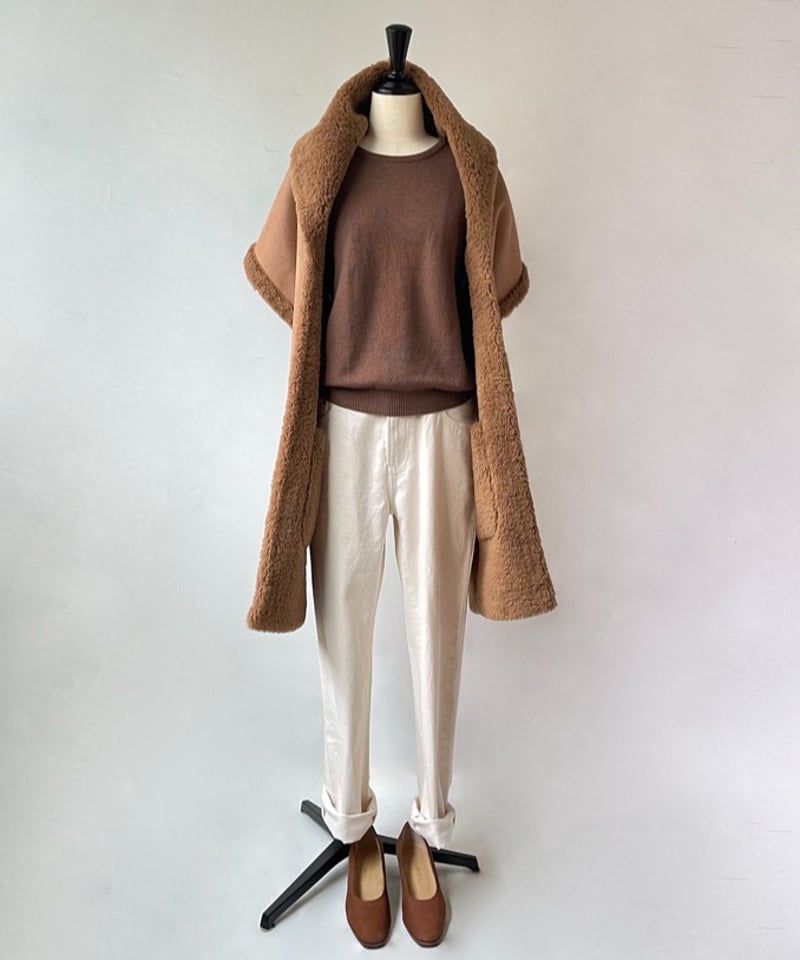 anana 4WAYリバーシブル ボアストール（キャメル） | HENNES_KURAKUEN