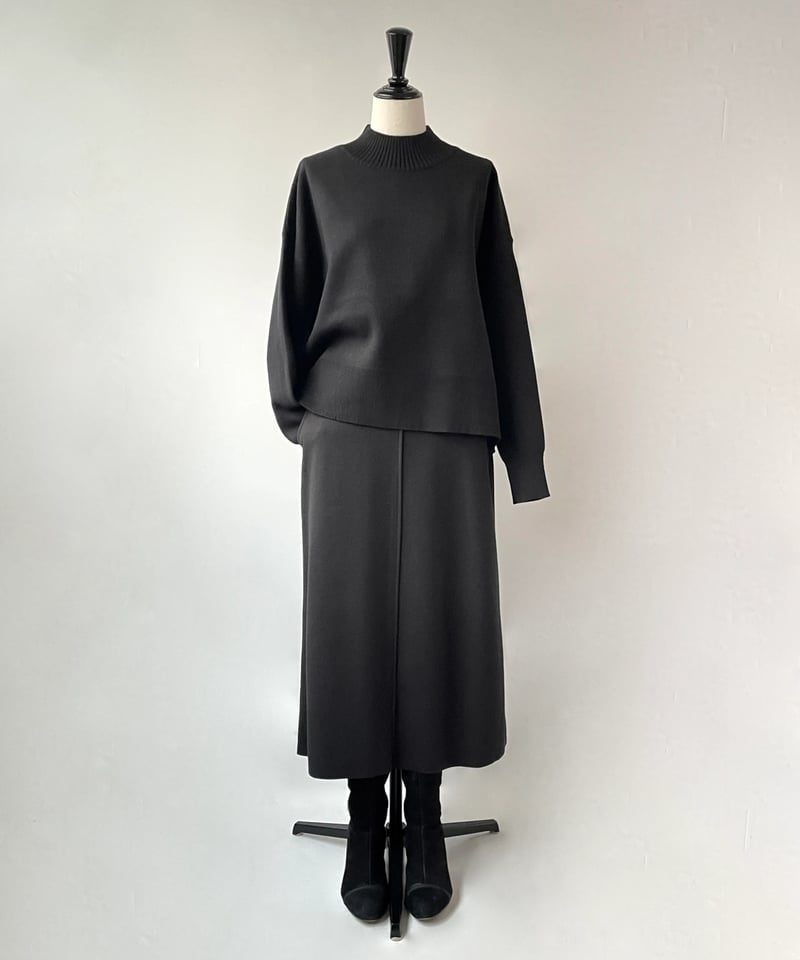 SUGARROSE ダブルジャガード ハイネックプルオーバー（ブラック