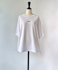 SUGARROSE　裾ドロスト 刺繍ロゴTee（ホワイト）
