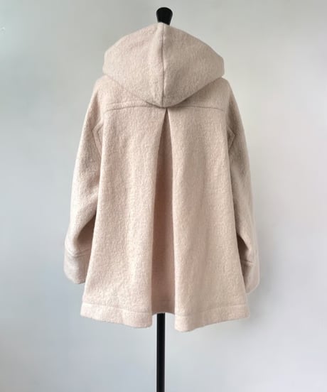 mao made　圧縮ウール フーディー ラグラン ジャコット（オフベージュ）