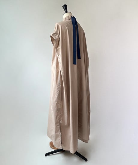 HERENCIA　バックリボン シャツドレス ワンピース（ベージュ）