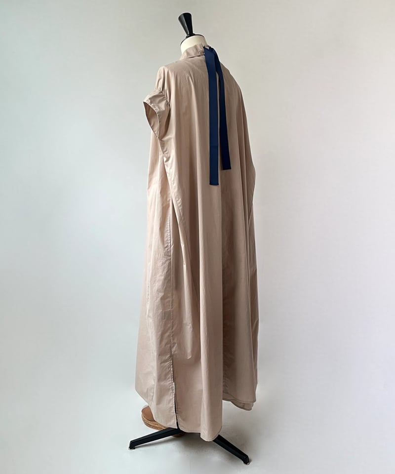 バックリボンシャツドレス HERENCIA バックリボン シャツドレス ワンピース（ベージュ