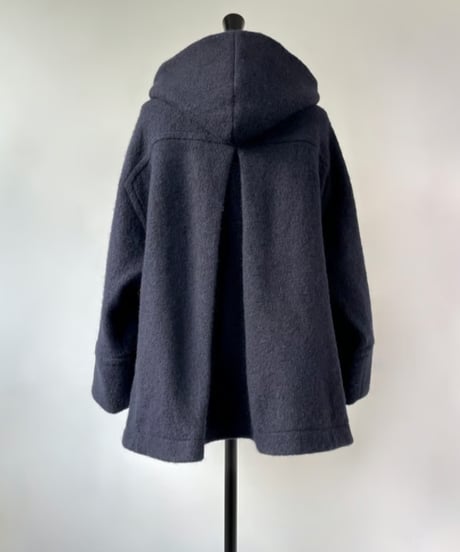 mao made　圧縮ウール フーディー ラグラン ジャコット（ネイビー）